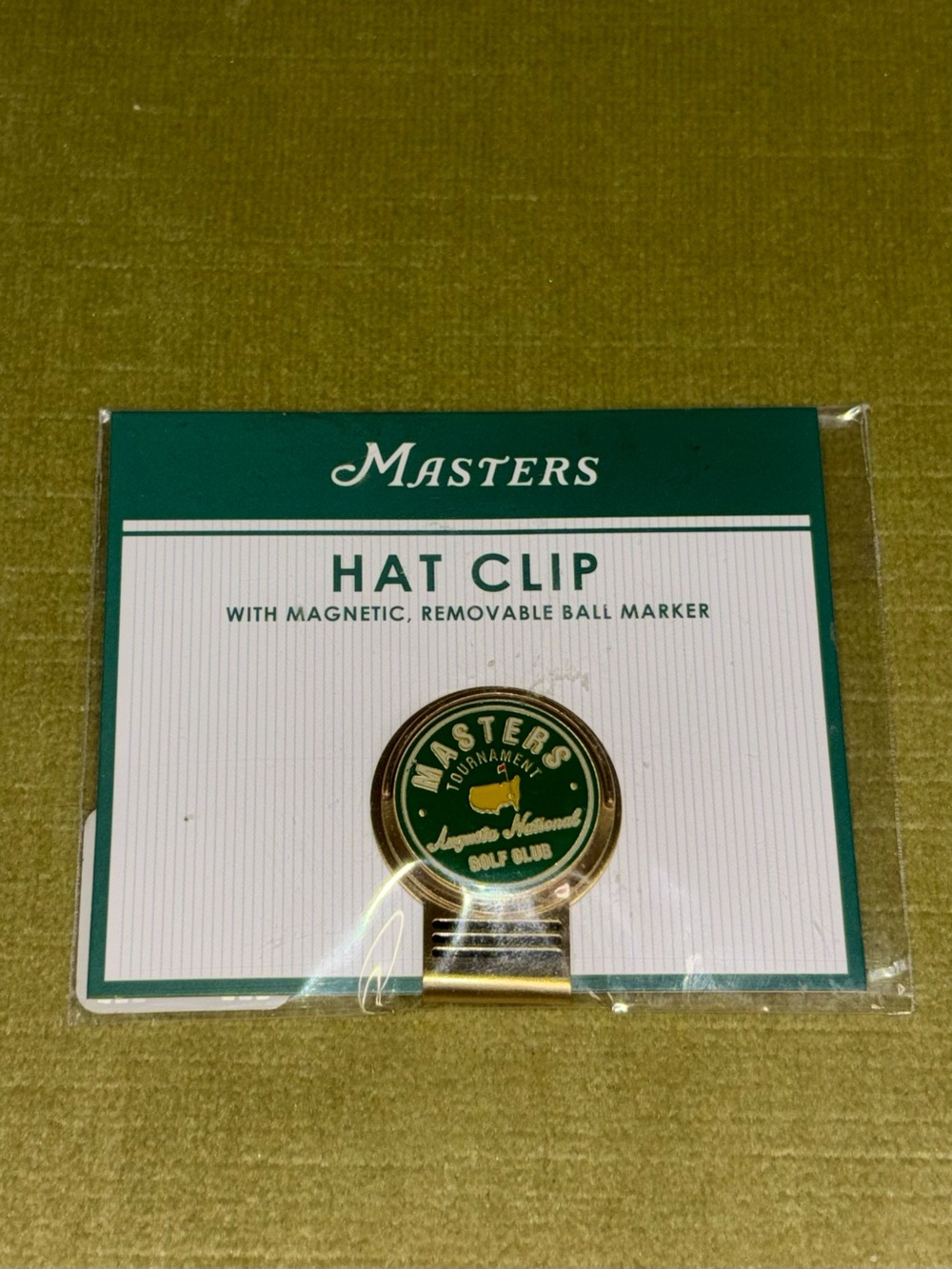 Masters Metal Magnetic Hat Clip with Removable Ball Marker Golf Augusta National